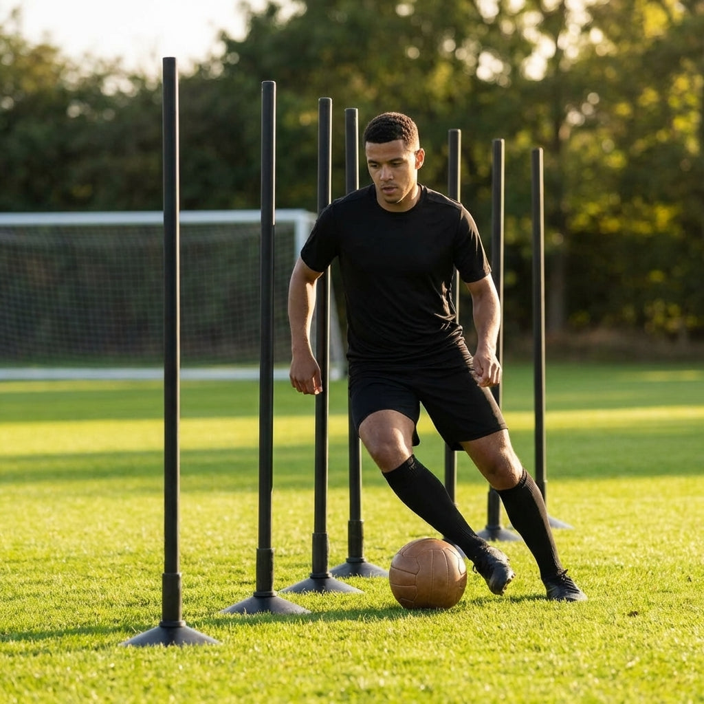 Slalom training poles in vibrant colours for agility training