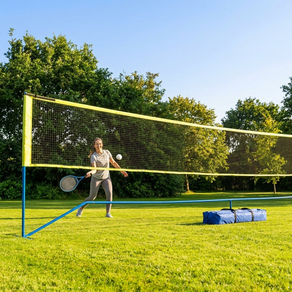 Portable badminton tennis net with carry bag, various sizes