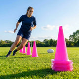 Rugby training marker cones in vibrant colours