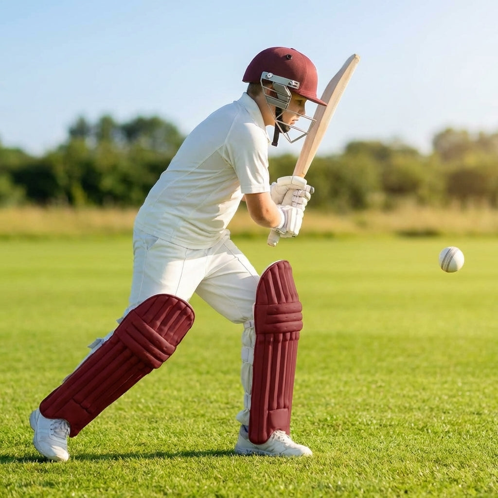 Colourful cricket batting pads in cotton and cane for short-form cricket