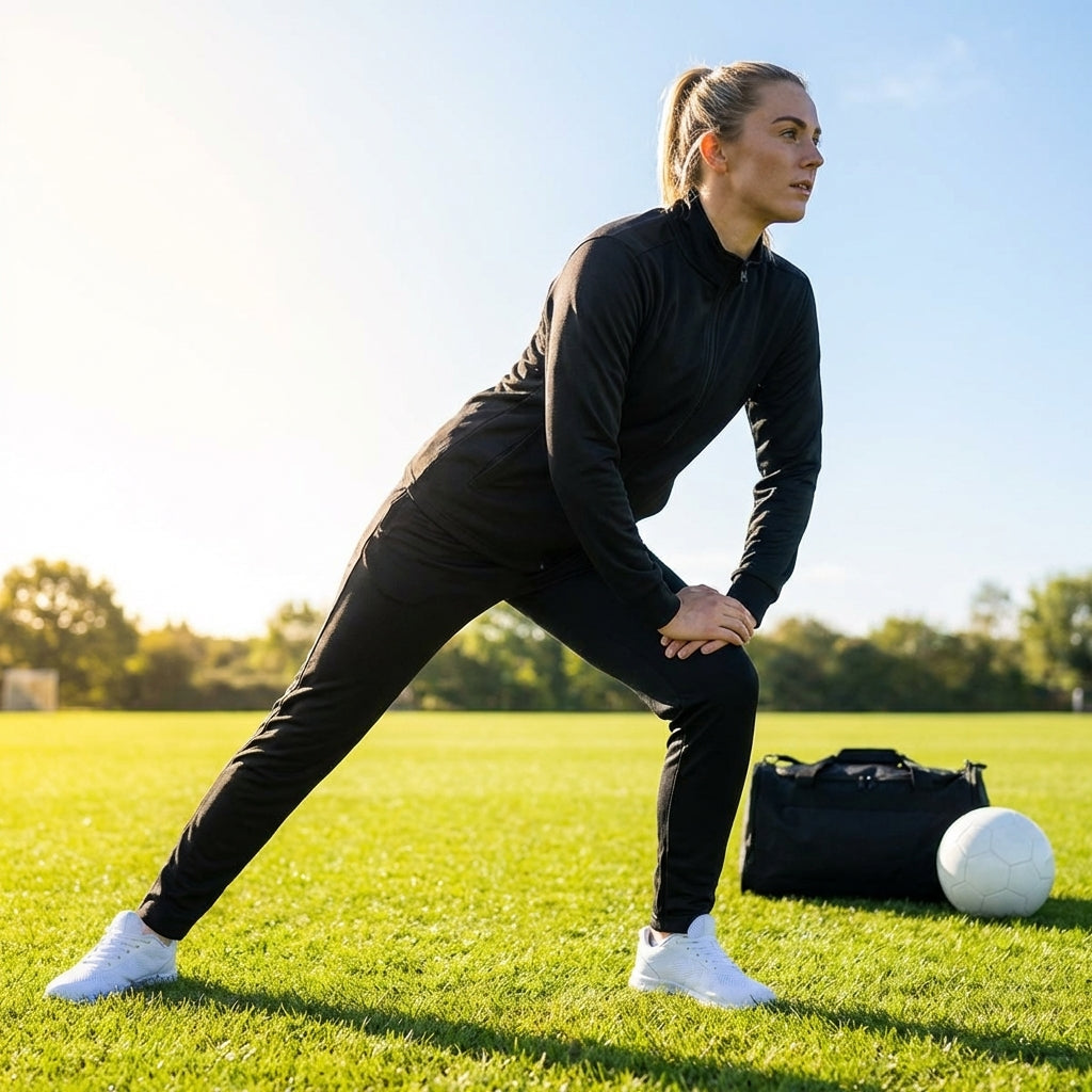 Polyester Women's Tracksuit Set in Black or Navy Blue with full zip jacket and tapered bottoms