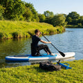 Inflatable paddle board with PVC and EVA deck for flat water and small waves