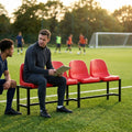 Aluminium sports bench with HDPE seats for indoor and outdoor use