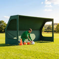 Portable team shelter in 10 colours with steel frame for sports events