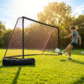 Beach football goal with fluorescent net and aluminium frame