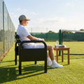 Aluminium Tennis Court Chairs in Blue, Green, and Black