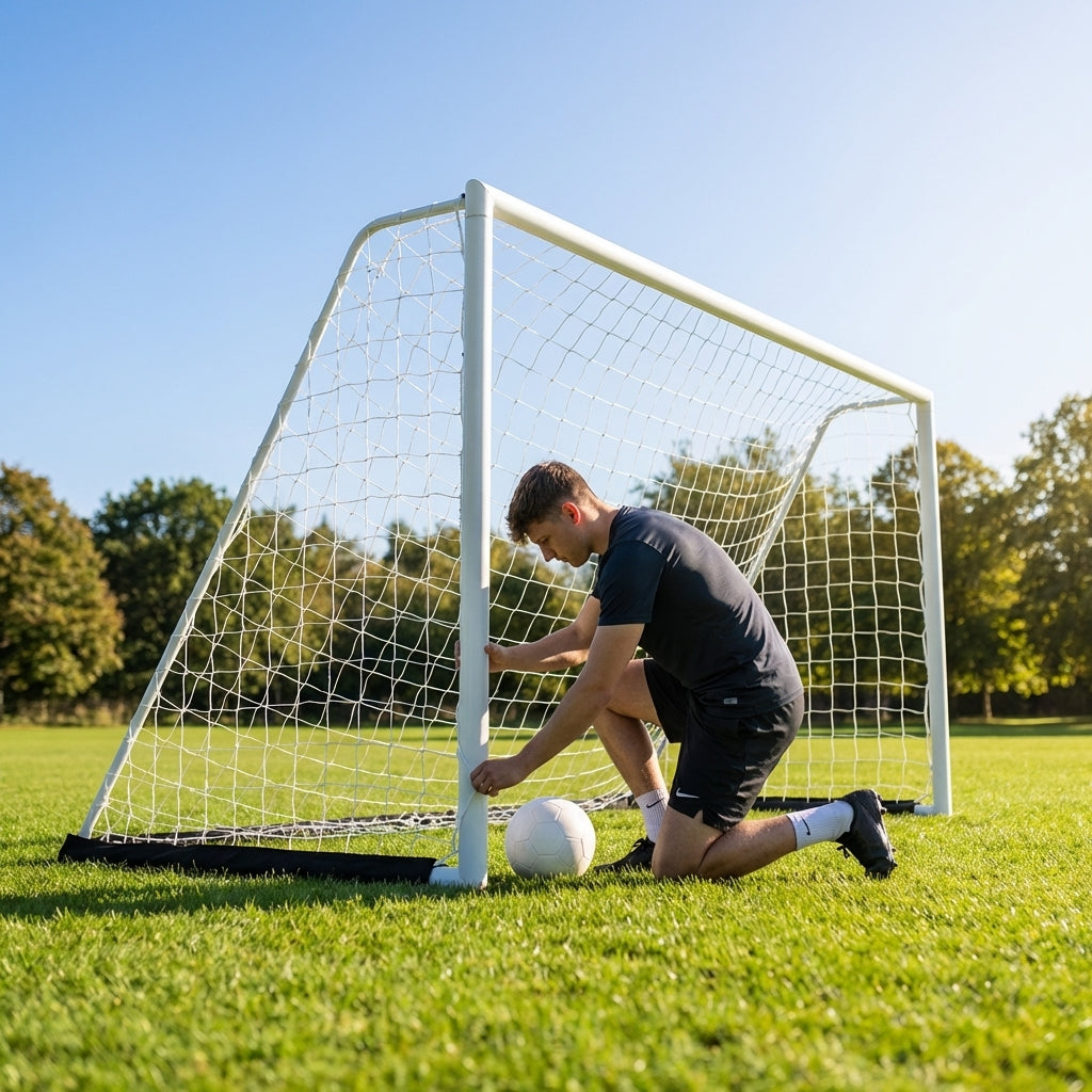 Replacement goal nets made from 5-ply knotless polyester in various sizes