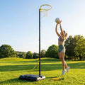 Adjustable netball posts for indoor and outdoor use