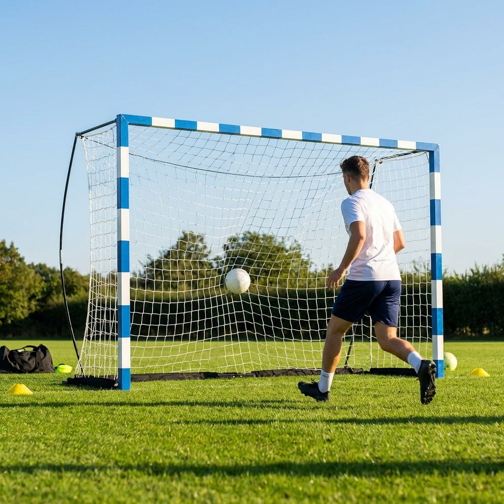 Replacement goal nets made from 5-ply knotless polyester in various sizes
