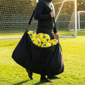 Football carry bag with 12 footballs, durable mesh