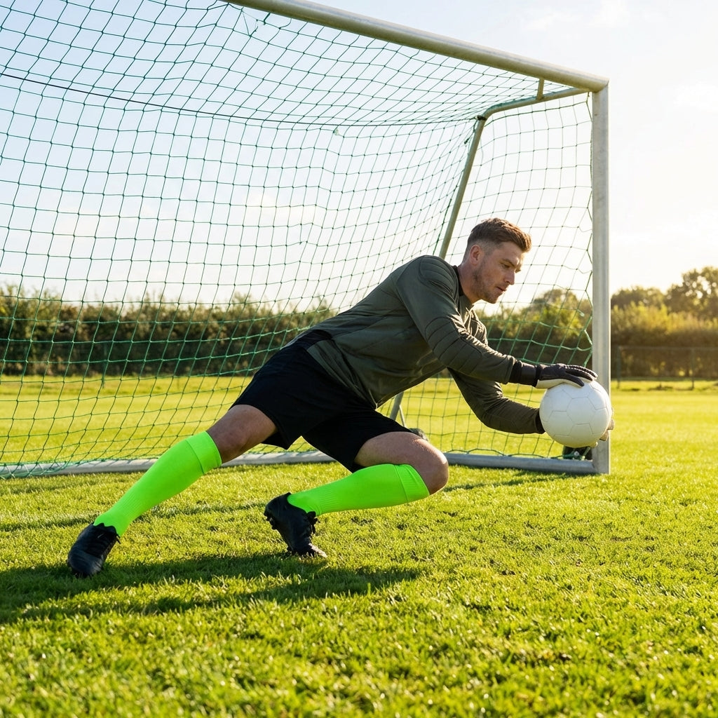 Knee-high football socks for goalkeepers