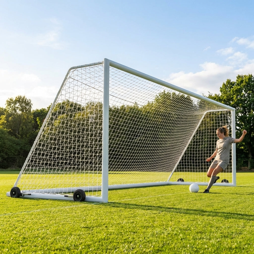 Aluminium football goal 24x8ft for outdoor matches