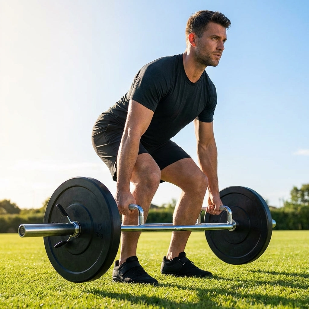 Olympic Hex Bar made of Steel for Gym and Home Workouts