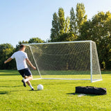 Aluminium football goal 21x8ft with HDPE net for outdoor sports