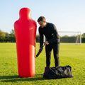 Inflatable football mannequins available in multiple sizes for training use