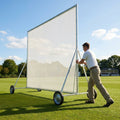Cricket sight screen with galvanised steel frame and ultrafine mesh