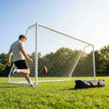 Aluminium football goal 12x6ft with weatherproof net