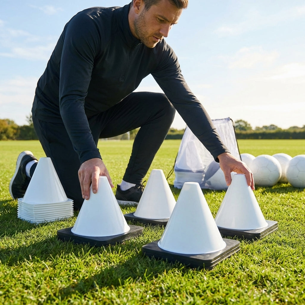 Training cones for sports practice, durable 12-inch cones