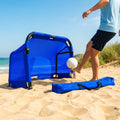 Beach football goal with fluorescent net and aluminium frame