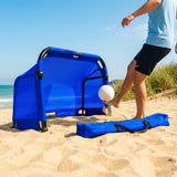 Beach football goal with fluorescent net and aluminium frame