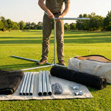 Golf Cage Replacement Parts including steel tubes and netting