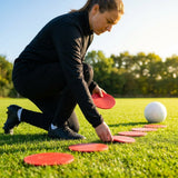 Rubber Flat Disc Markers in multi-colour for training and games