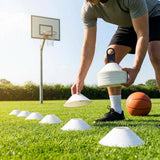 Multi-coloured basketball training marker cones