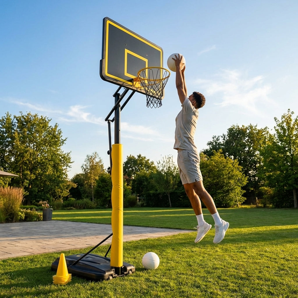 Adjustable Basketball Hoop with Portable System