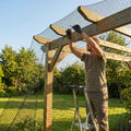 19mm black bird netting made from high-density polyethylene for garden and industrial use