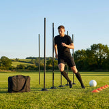 Slalom training poles in vibrant colours for sports practice