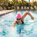 Silicone swimming caps available in five colours for training