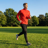 Men's quarter zip tracksuit in lightweight polyester for athletic wear
