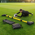 Goalkeeper training rope with floats, ideal for reflex improvement