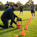 Training marker cones in vibrant colours for sports training