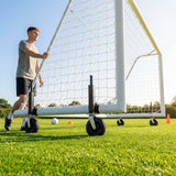 Football goal wheels with 360-degree rotation feature