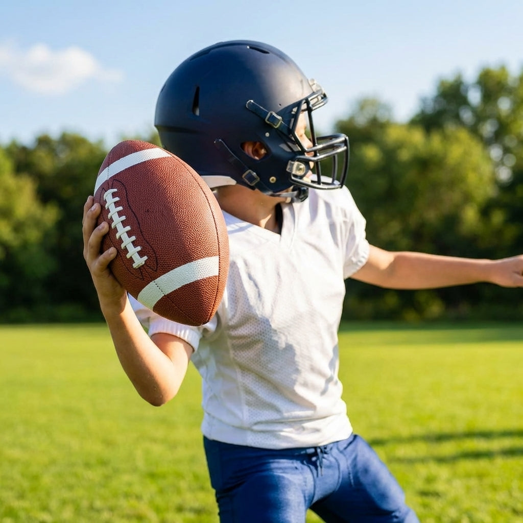 American Football Game Ball with PU Leather Cover