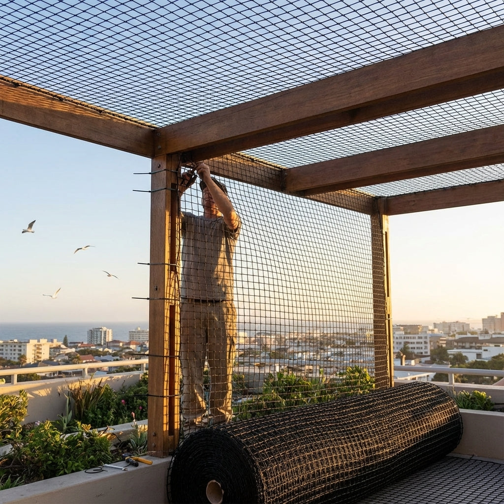 Bird netting with 75mm mesh for seagull control