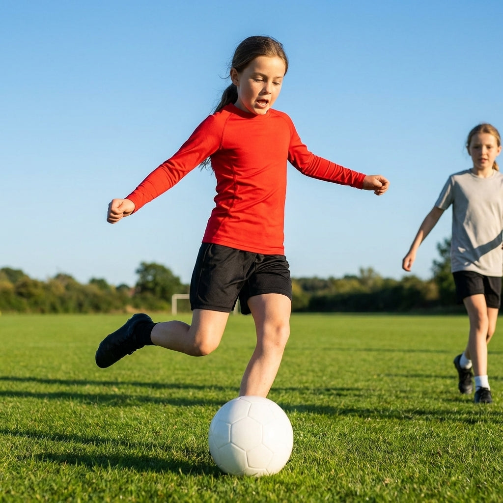 Junior girls' base layer long sleeve top in various colours
