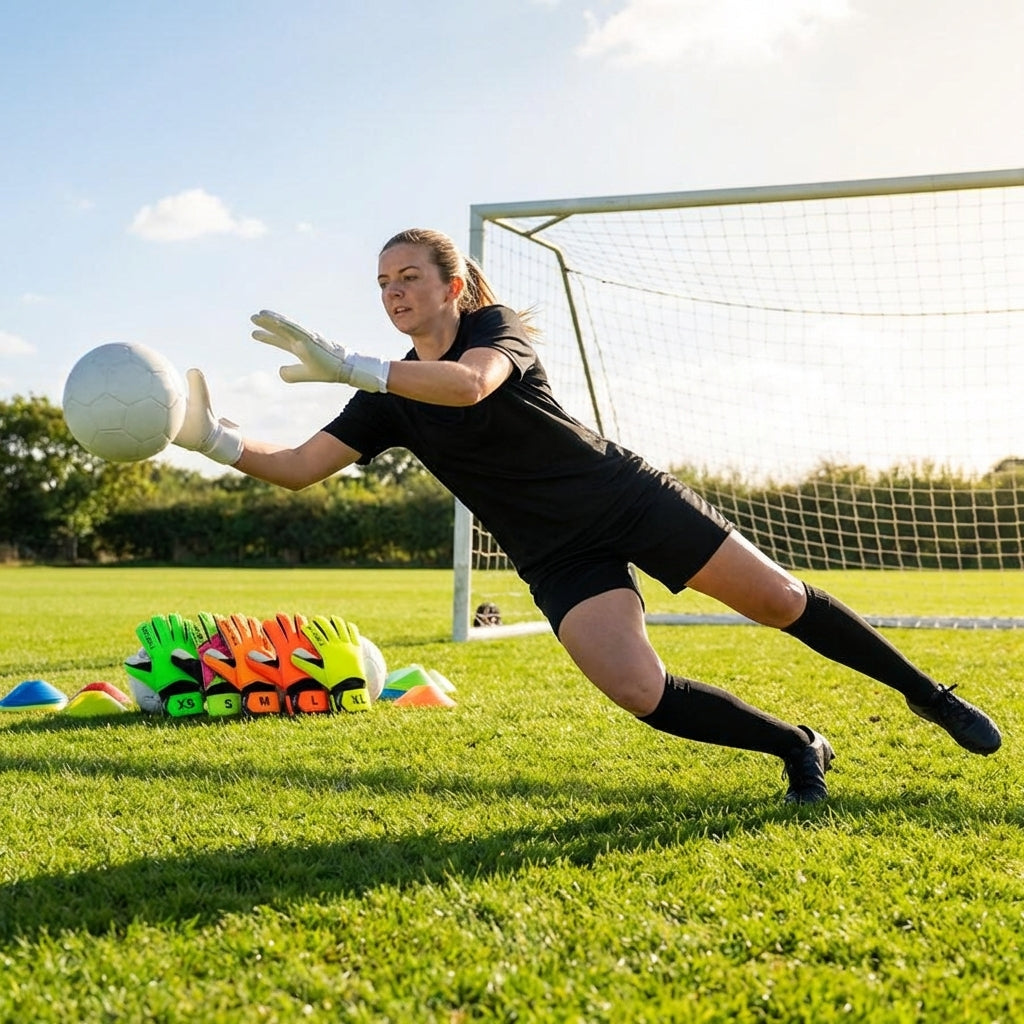Women's Goalkeeper Kit with shirt, shorts, and knee-high socks