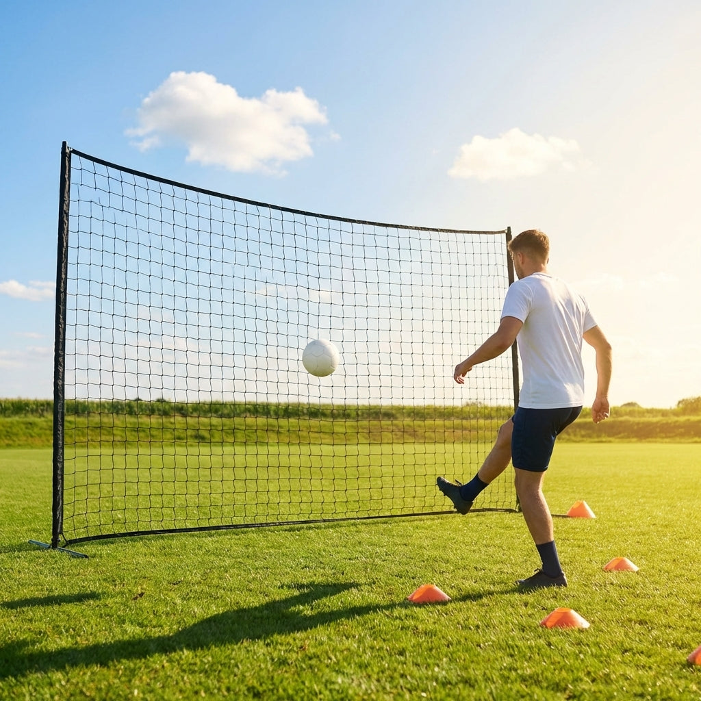 Football Ball Stop Netting in use at a sports centre