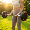 Rubber Barbell Weights with cast iron core for gym and home use