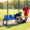 Aluminium sports bench with HDPE seats for indoor and outdoor use