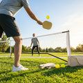 Pickleball set with paddles, balls, and portable net
