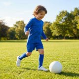 Kids' Long Sleeve Football Kit with Geometric Design