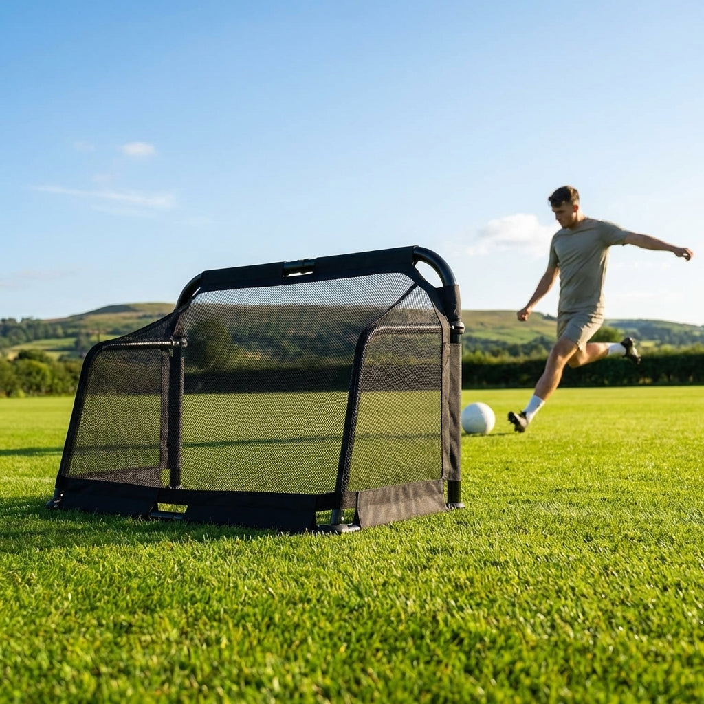 Aluminium Folding Football Goal in various sizes and colours, ideal for training and matches
