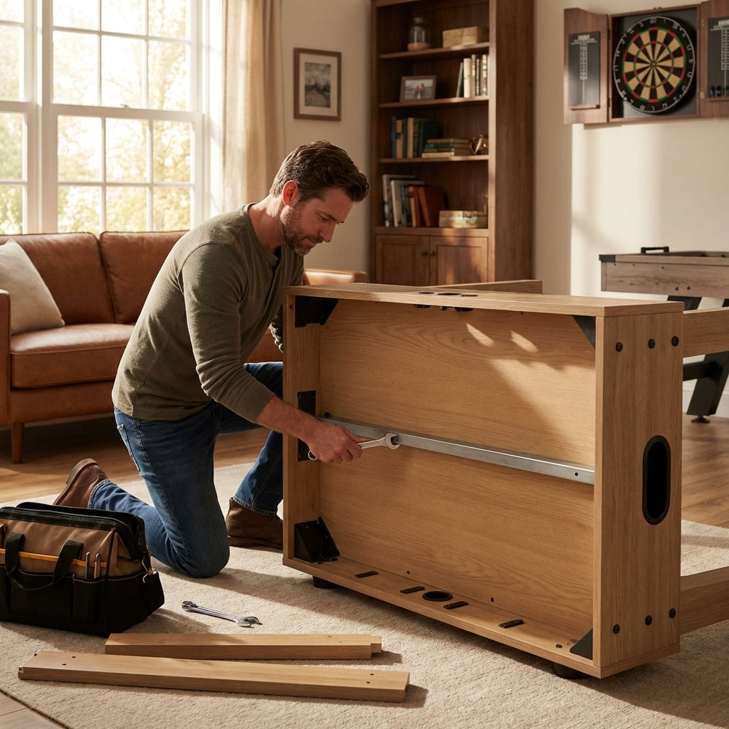 Table football spare parts, including legs and rods