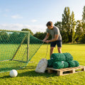 Warehouse rack netting made from green 3mm thick twine