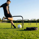 Football training passing arcs made of 34mm PVC