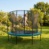 Garden trampoline with enclosure net, ideal for outdoor fun