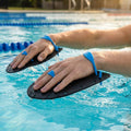 Swimming hand paddles with ergonomic design for swim training